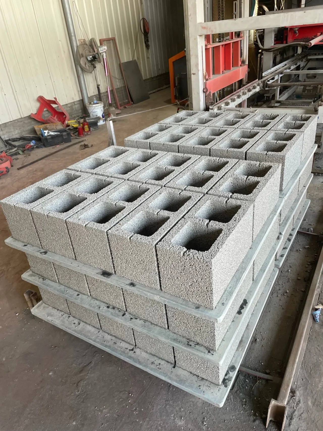 Partanna blocks stacked in the Partanna factory.